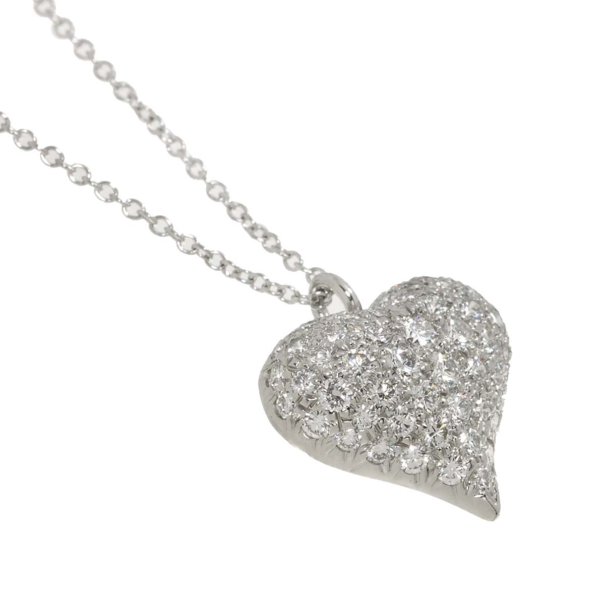 Heart Pve Diamond Necklace Platinum