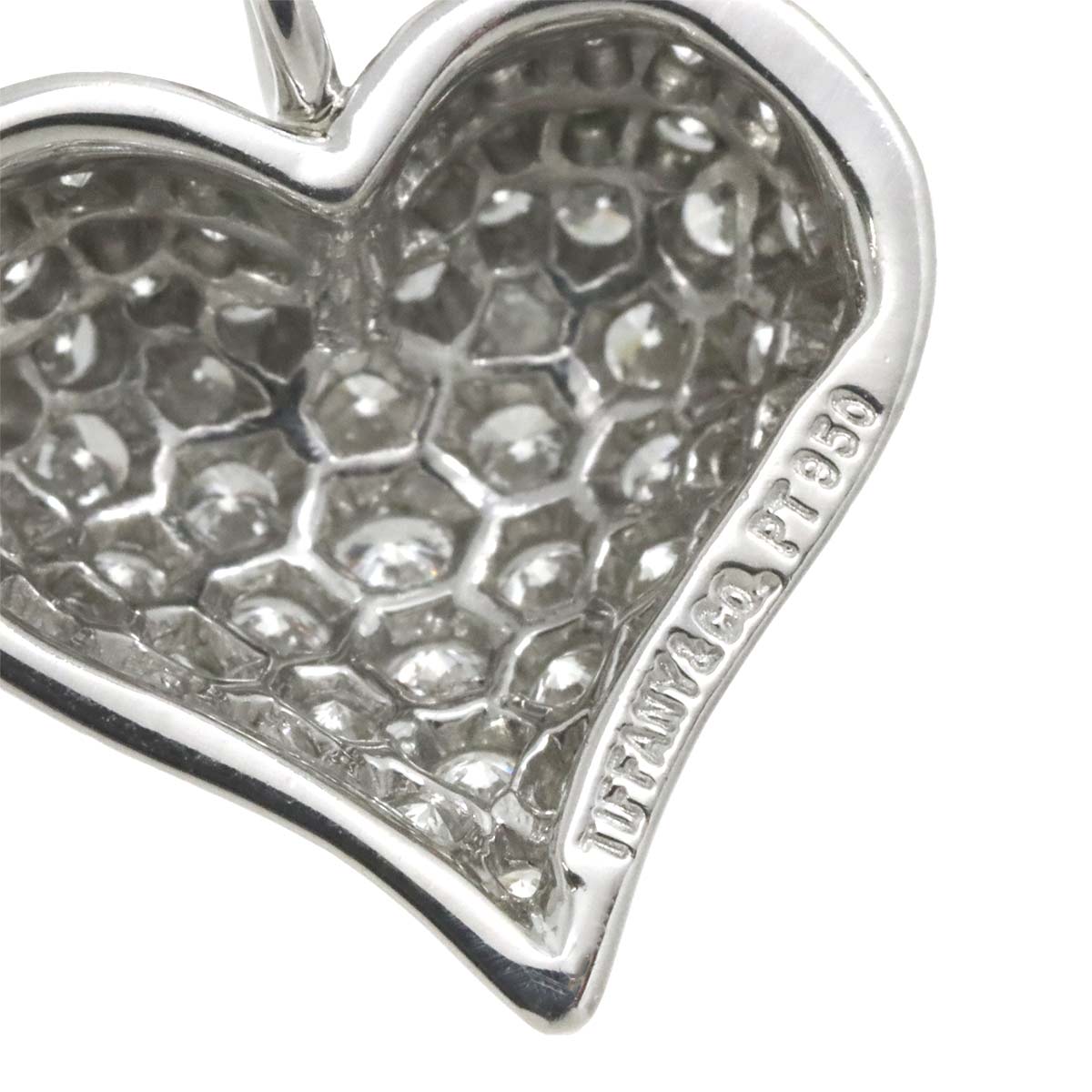 Heart Pve Diamond Necklace Platinum