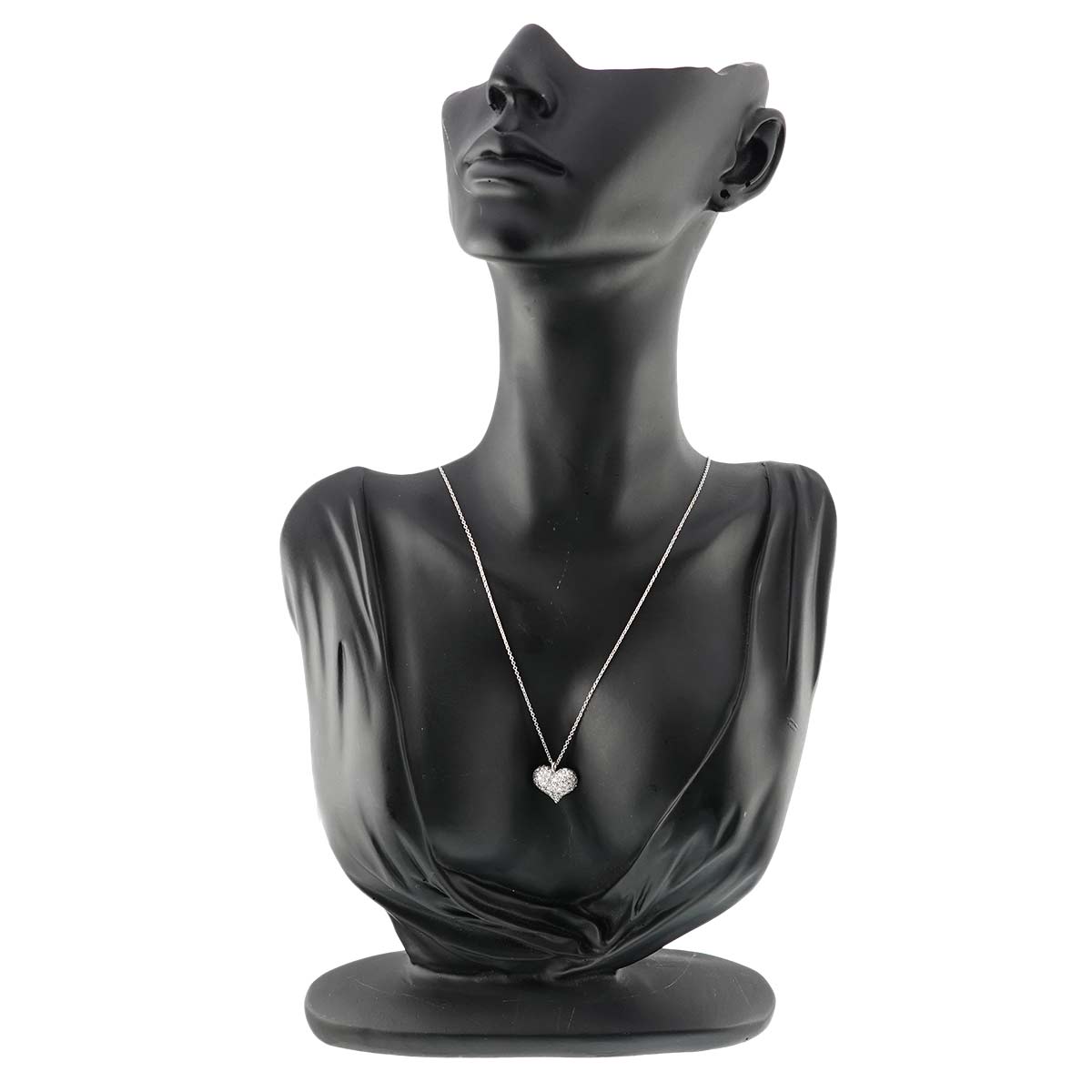 Heart Pve Diamond Necklace Platinum