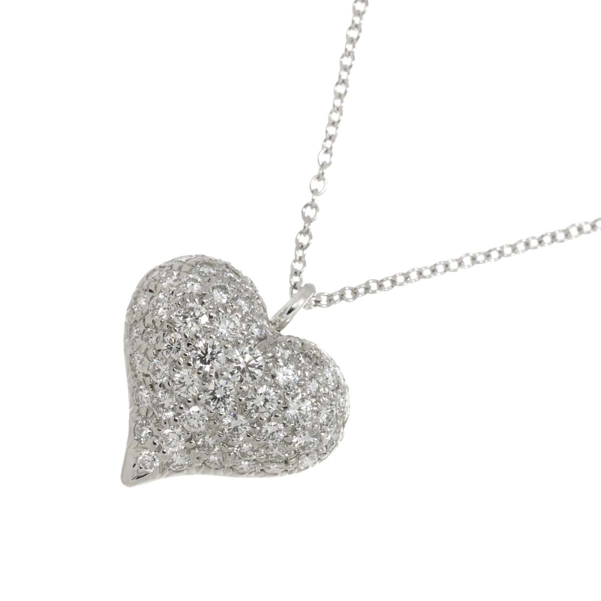 Heart Pve Diamond Necklace Platinum