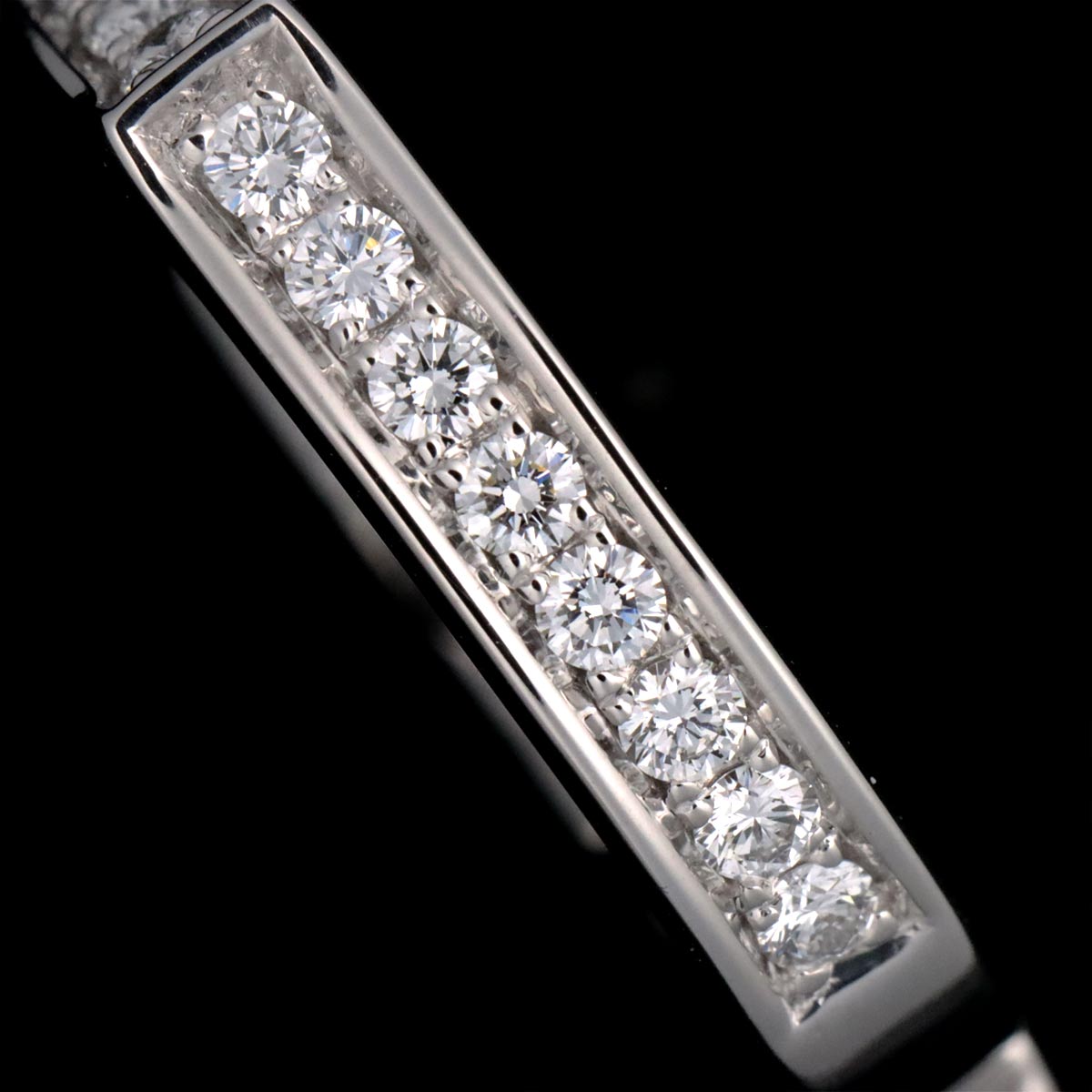 C flat Diamond Ring 18K White Gold 750 size50 5.25(US)