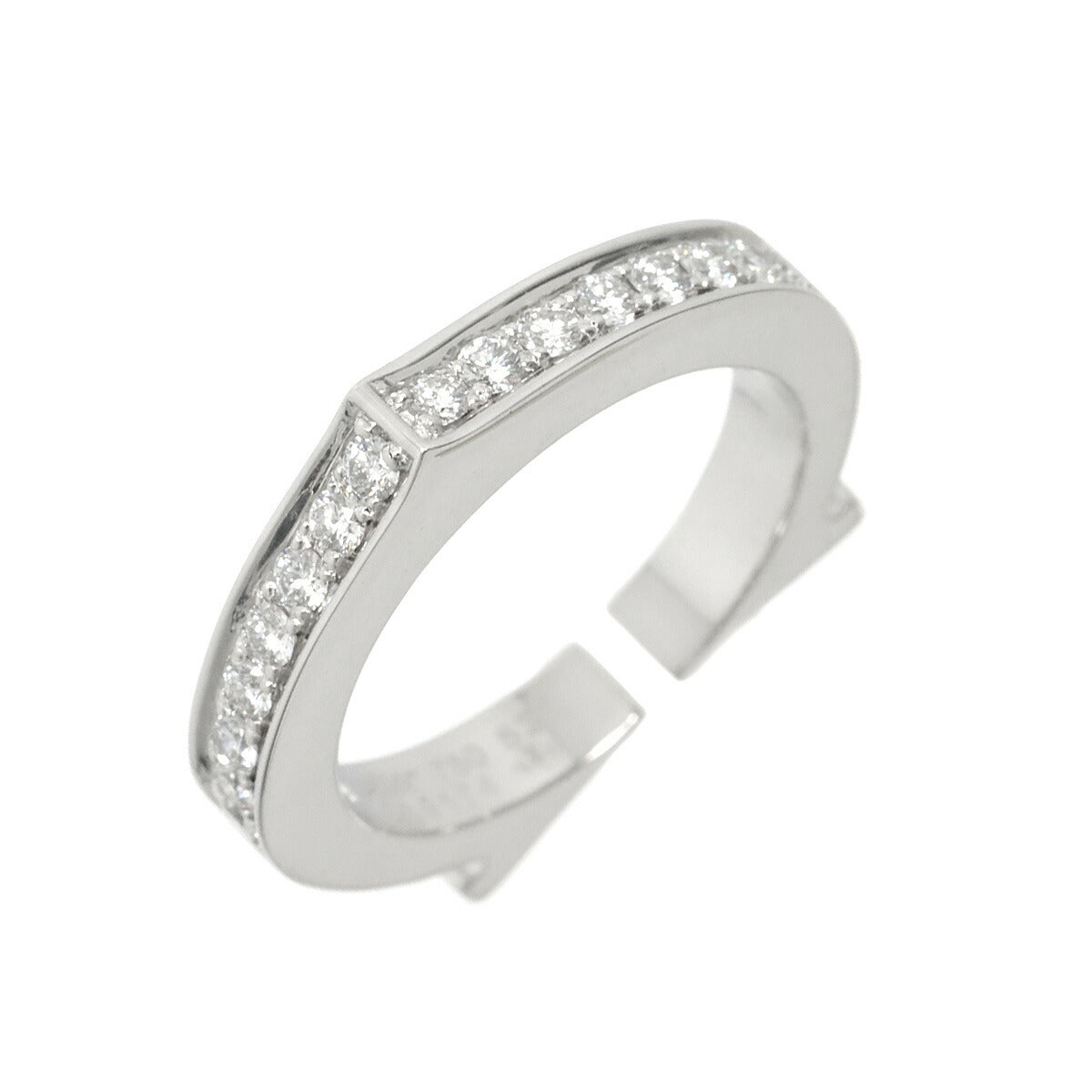 C flat Diamond Ring 18K White Gold 750 size50 5.25(US)