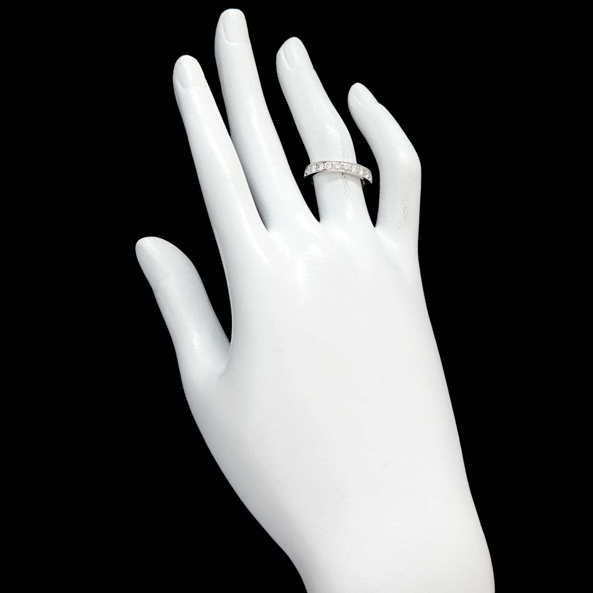 Full Diamond band Ring Platinum Size5.25(US)