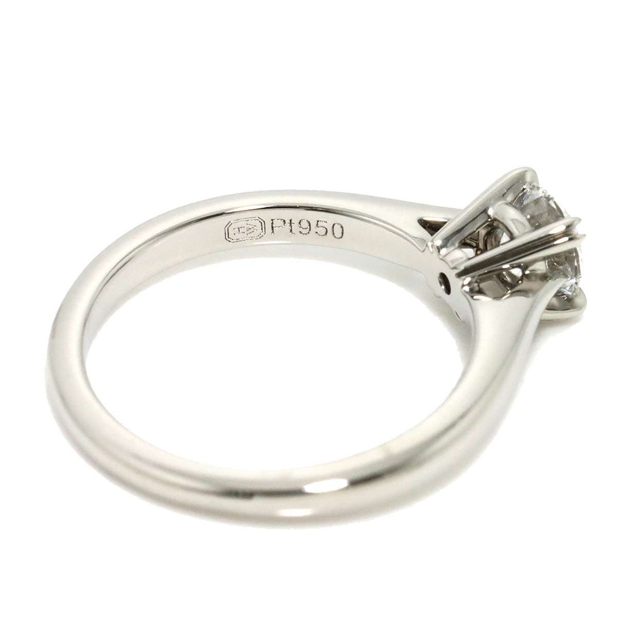 Solitaire Diamond 0.51ct D/VVS1/3EX Ring Pt 4-4.5(US) 90274176