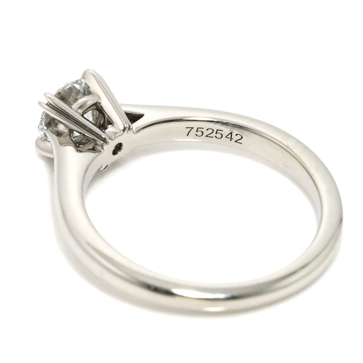 Solitaire Diamond 0.51ct D/VVS1/3EX Ring Pt 4-4.5(US) 90274176