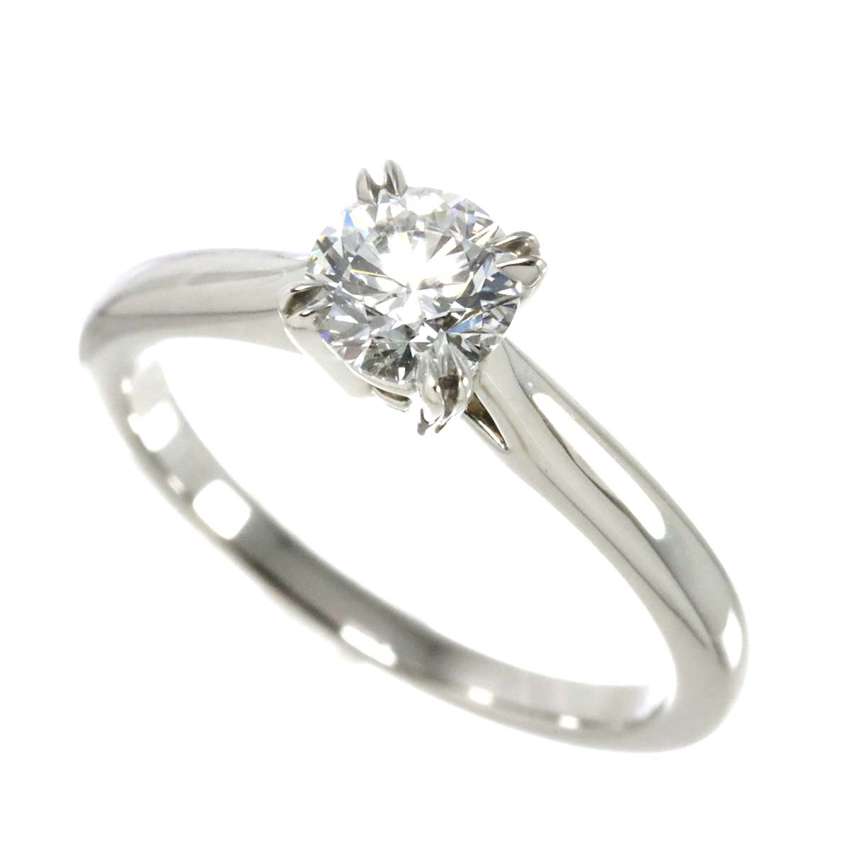 Solitaire Diamond 0.51ct D/VVS1/3EX Ring Pt 4-4.5(US) 90274176