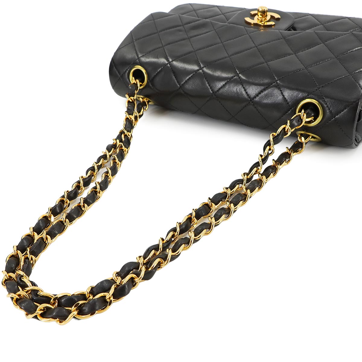 Matelasse 23 Chain Shoulder Bag Leather Black A01113 Vintage