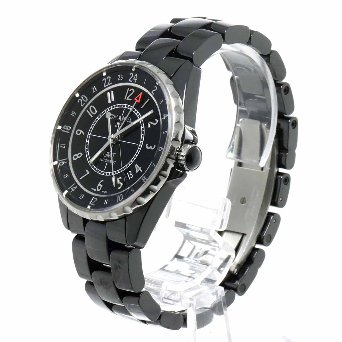 J12 GMT H3102 38mm Automatic Black Ceramic Mens Watch