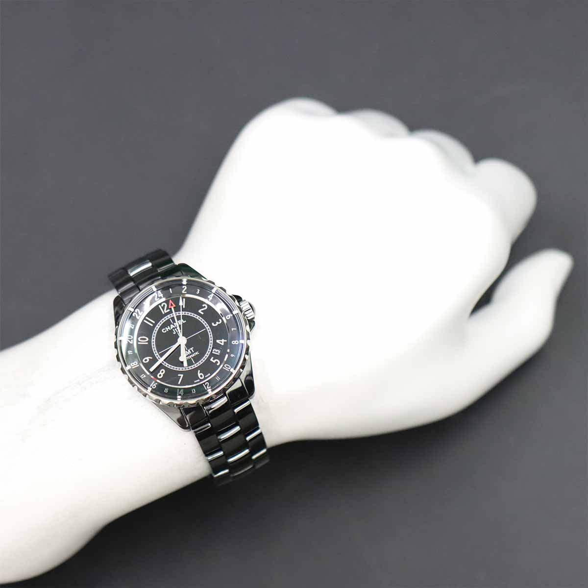 J12 GMT H3102 38mm Automatic Black Ceramic Mens Watch