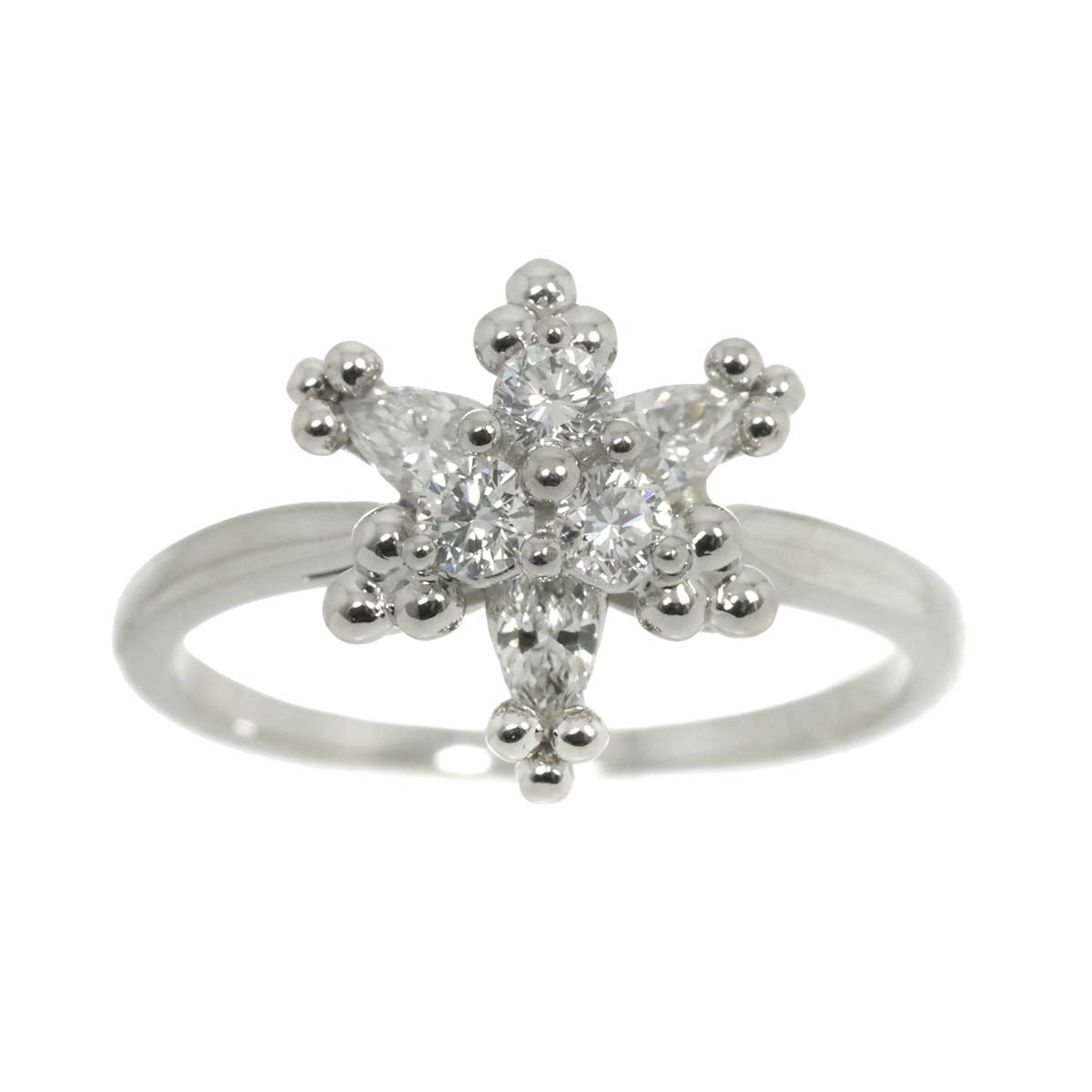 Diamond Ring Pt Platinum Size5.5-5.75(US)