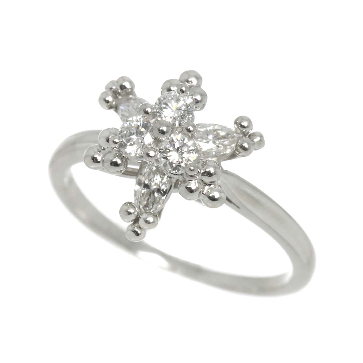 Diamond Ring Pt Platinum Size5.5-5.75(US)