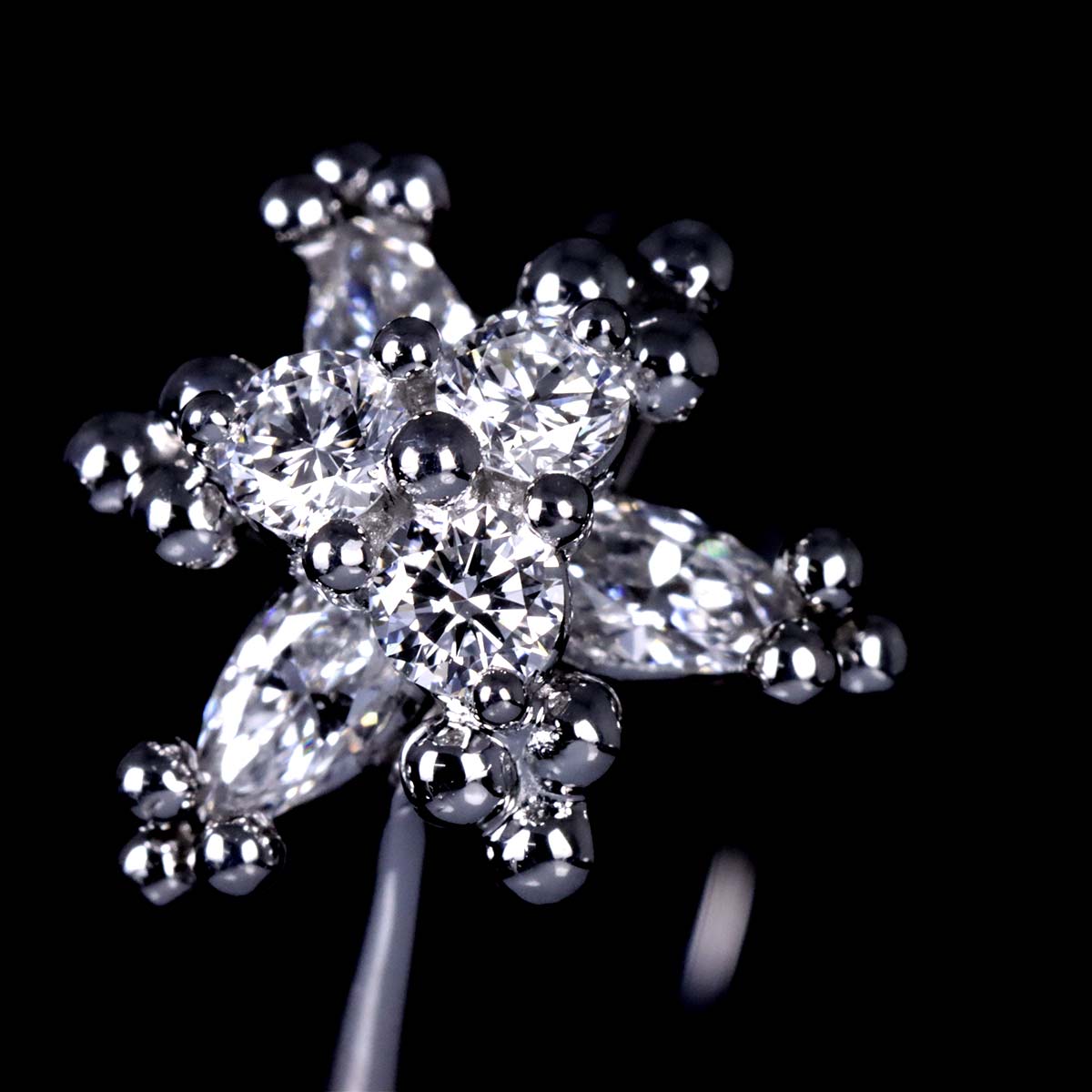 Diamond Ring Pt Platinum Size5.5-5.75(US)