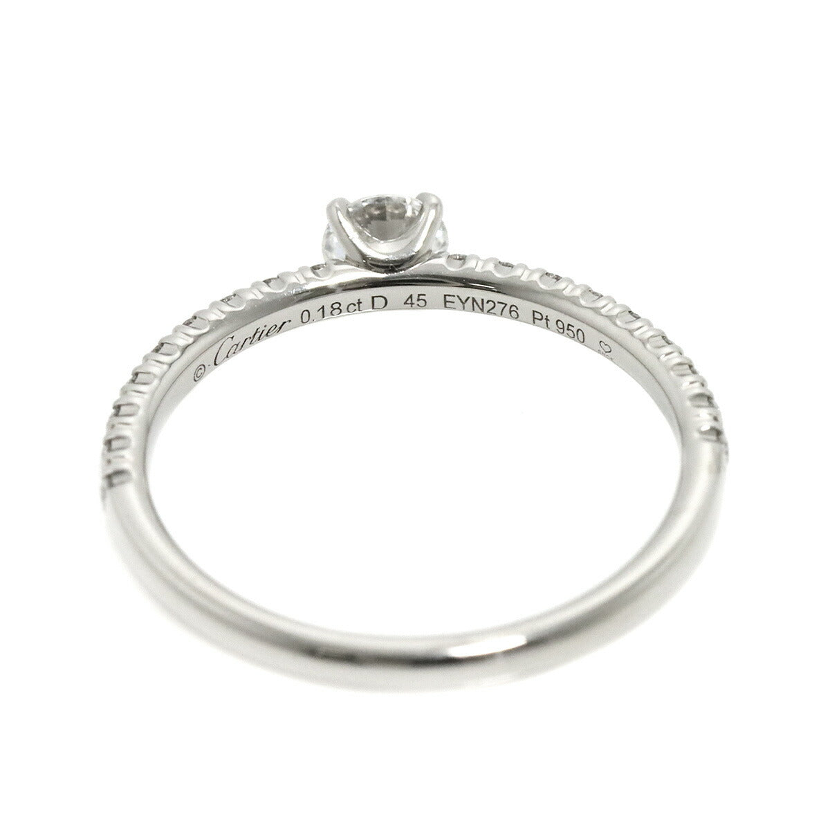 ETINCELLE Half Diamond 0.18ct E/VVS1/EX Ring Pt size45 3.25(US)