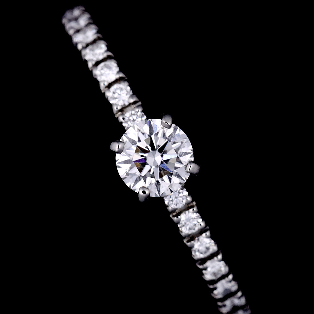 ETINCELLE Half Diamond 0.18ct E/VVS1/EX Ring Pt size45 3.25(US)