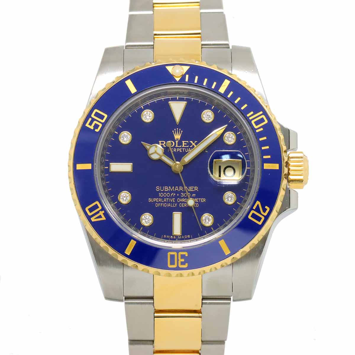 Submariner 116613GLB Serial Random Diamond 750 YG Automatic