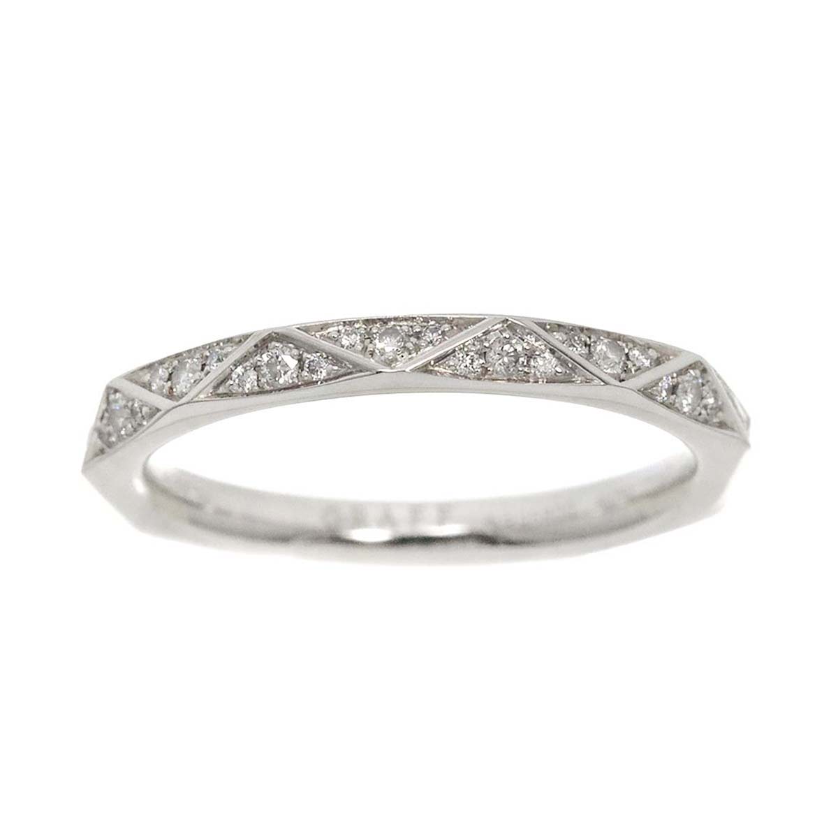 GRAFF Full Pave Diamond Ring 18K WG 750 size4.5(US)
