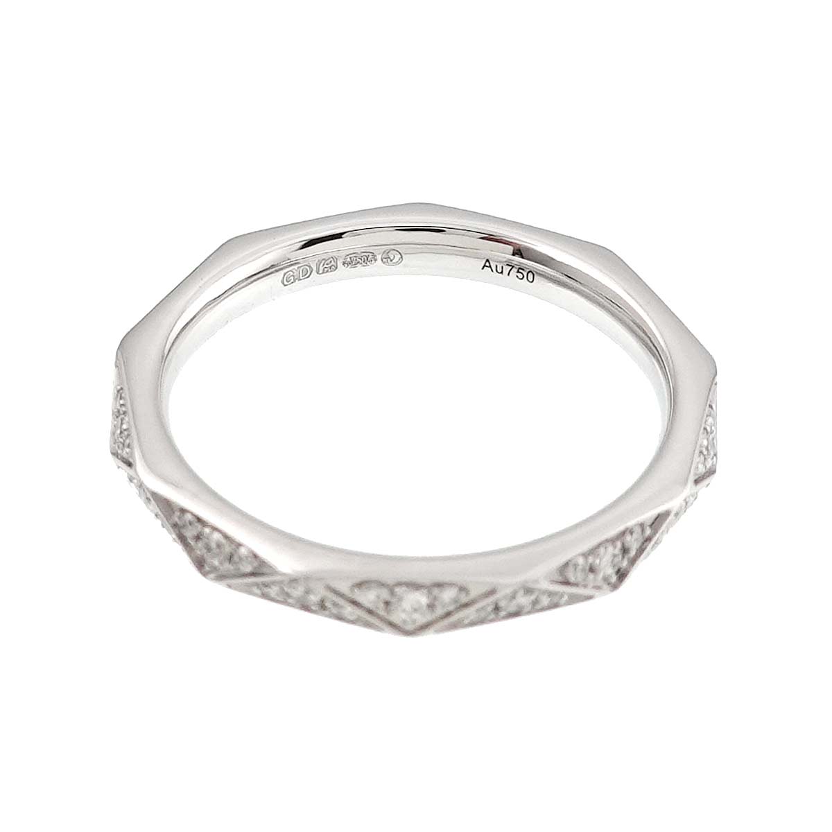 GRAFF Full Pave Diamond Ring 18K WG 750 size4.5(US)