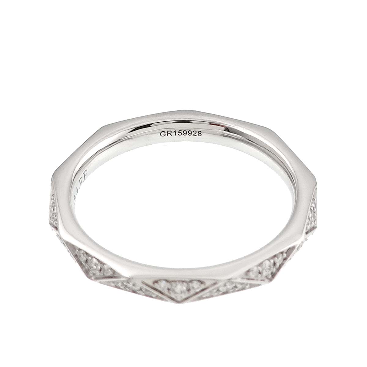 GRAFF Full Pave Diamond Ring 18K WG 750 size4.5(US)