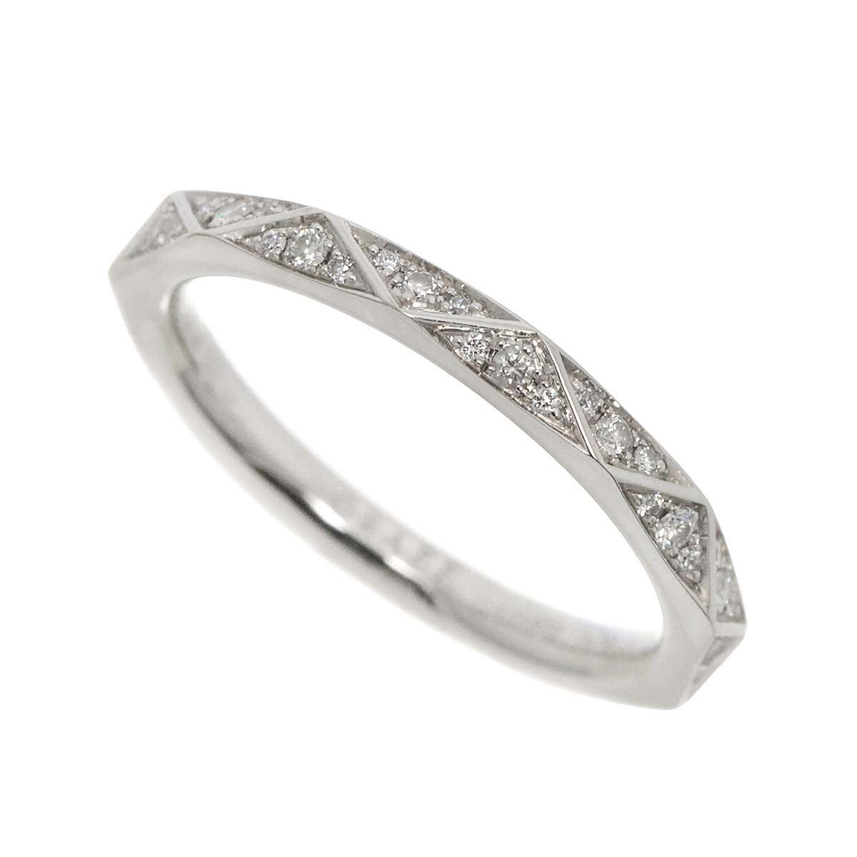 GRAFF Full Pave Diamond Ring 18K WG 750 size4.5(US)