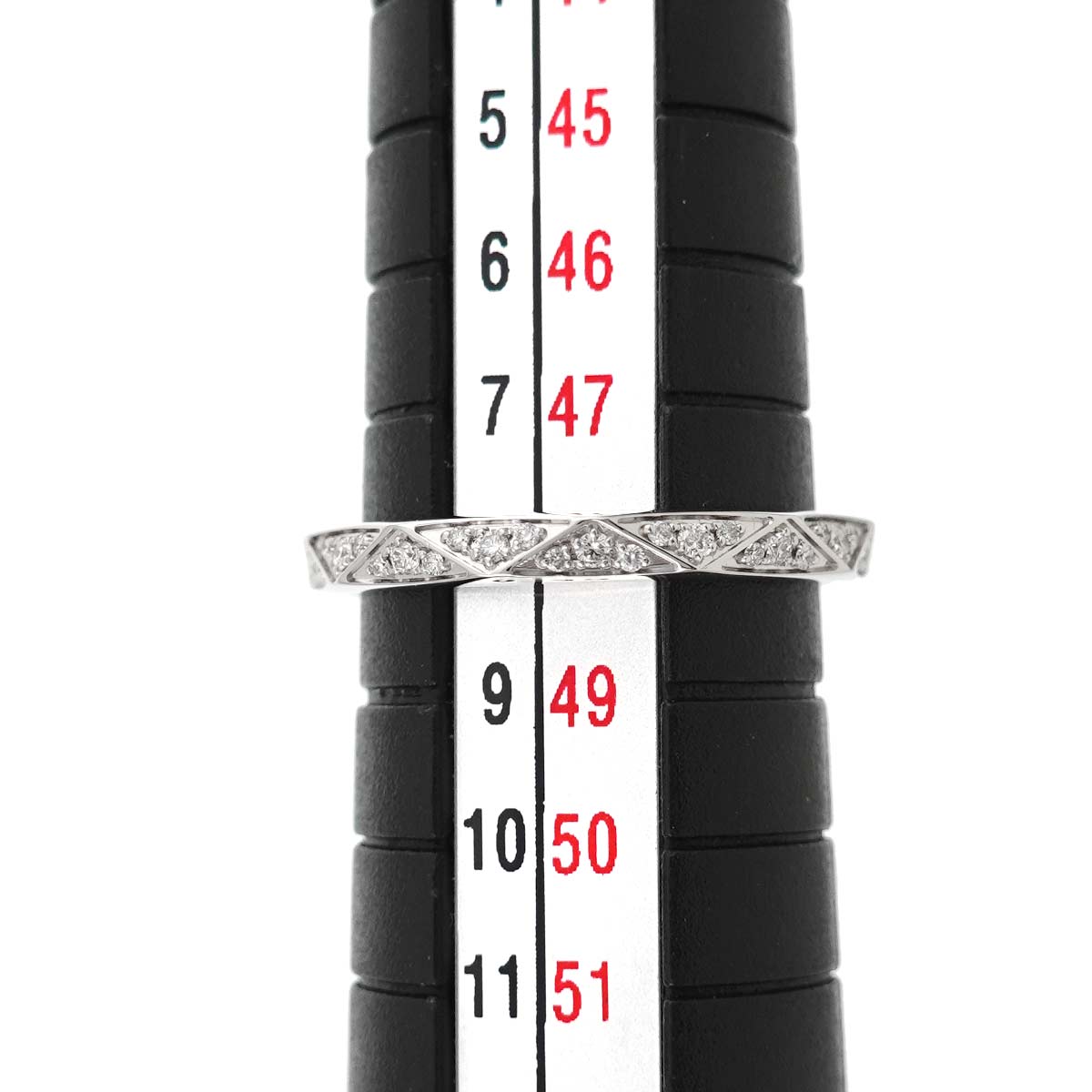 GRAFF Full Pave Diamond Ring 18K WG 750 size4.5(US)