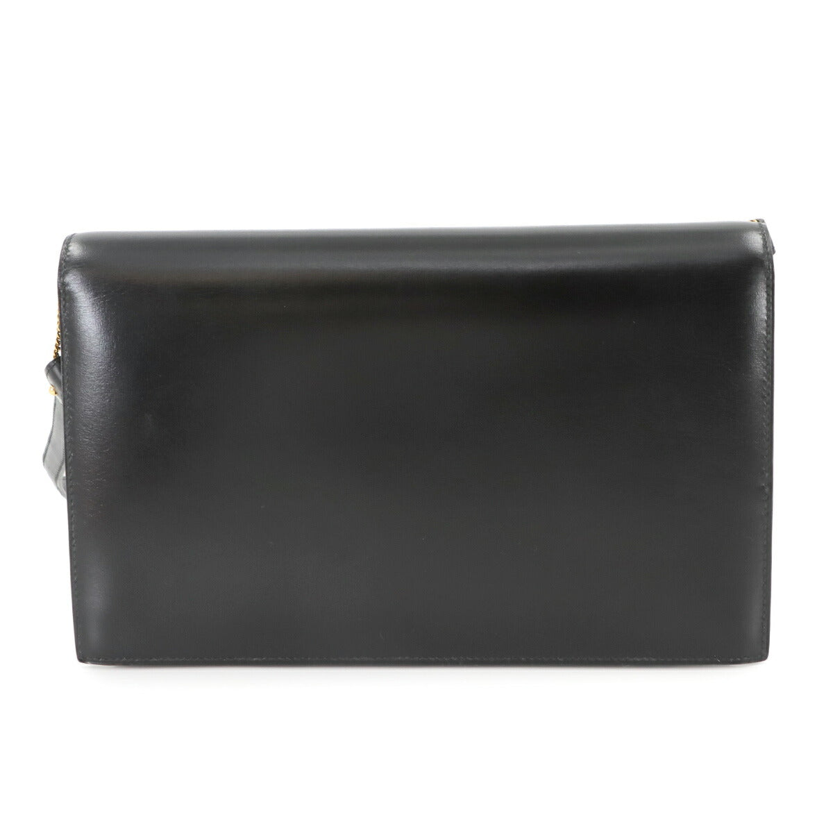 Lydie 2way Shoulder Clutch Bag Box Calf Leather Black Purse 90275003