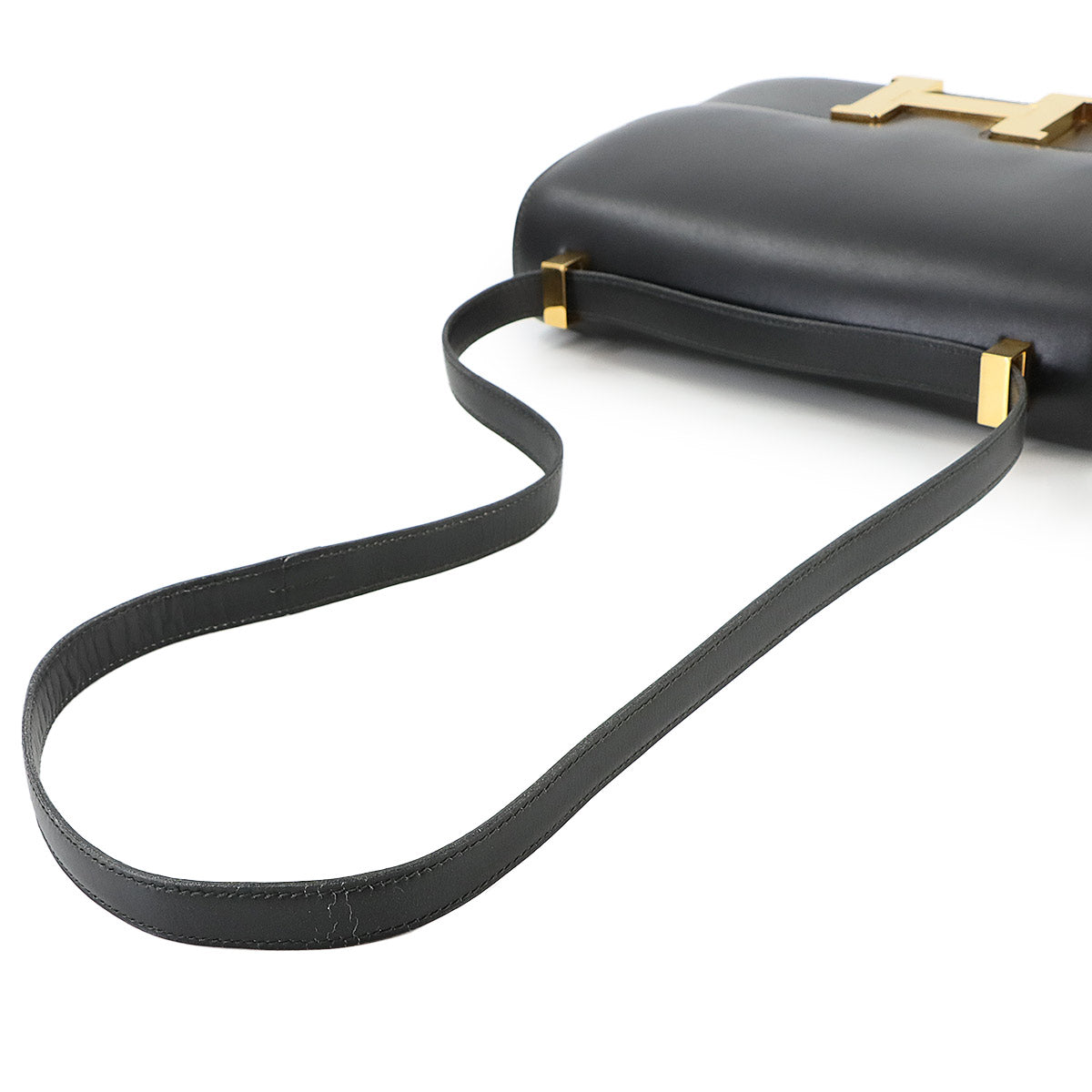 Constance 23 Shoulder Bag Box Calf Leather Black Vintage Purse 90275201