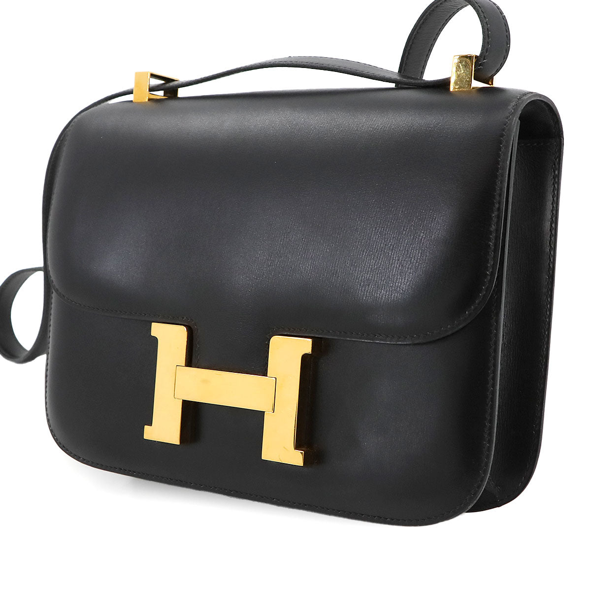 Constance 23 Shoulder Bag Box Calf Leather Black Vintage Purse 90275201