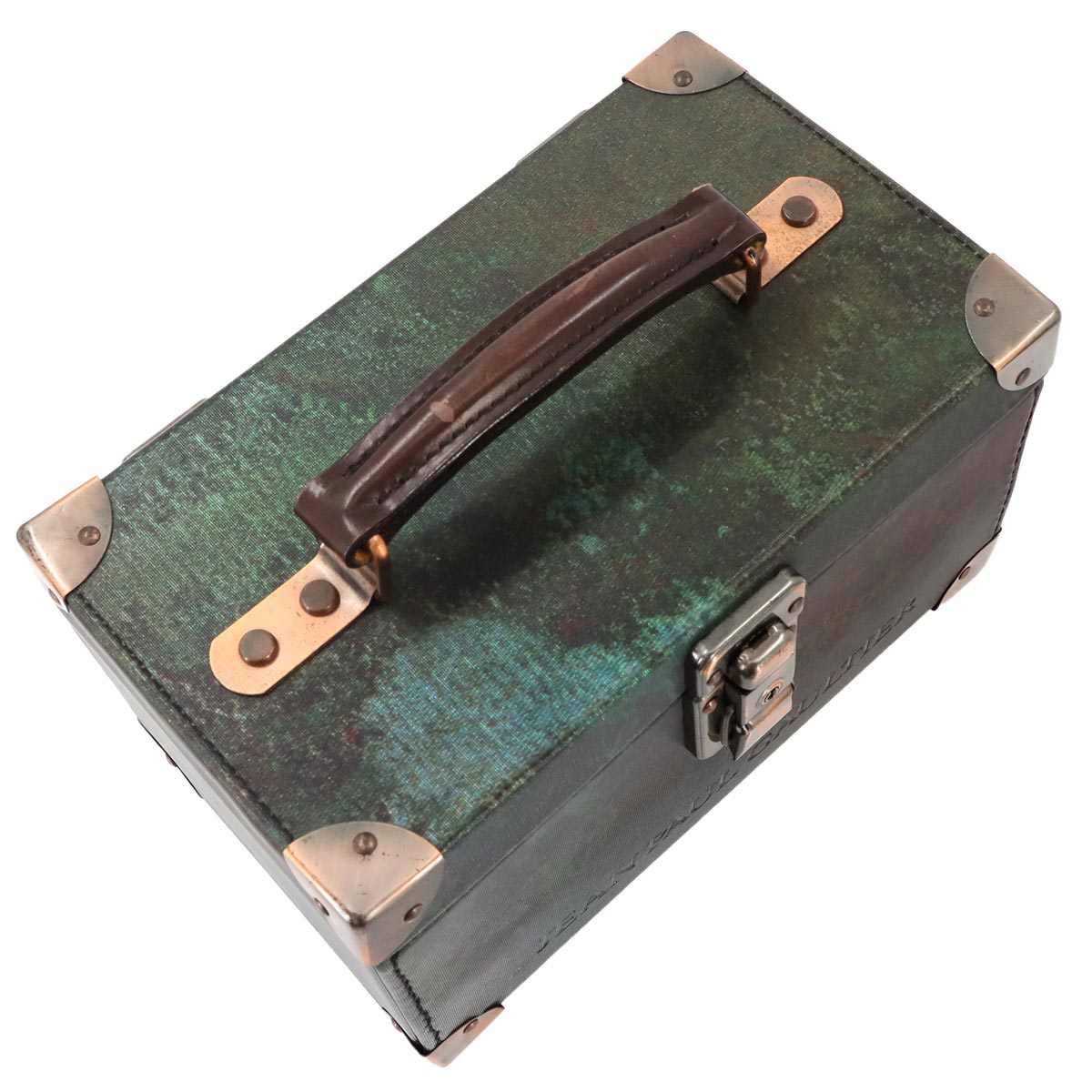 V Cyber Cosmetic Box Vanity Bag PVC Green