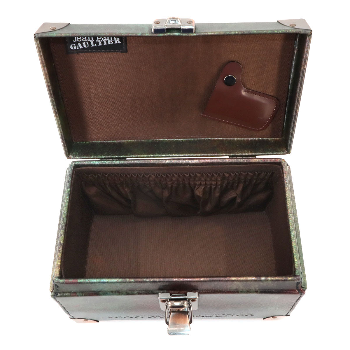 V Cyber Cosmetic Box Vanity Bag PVC Green