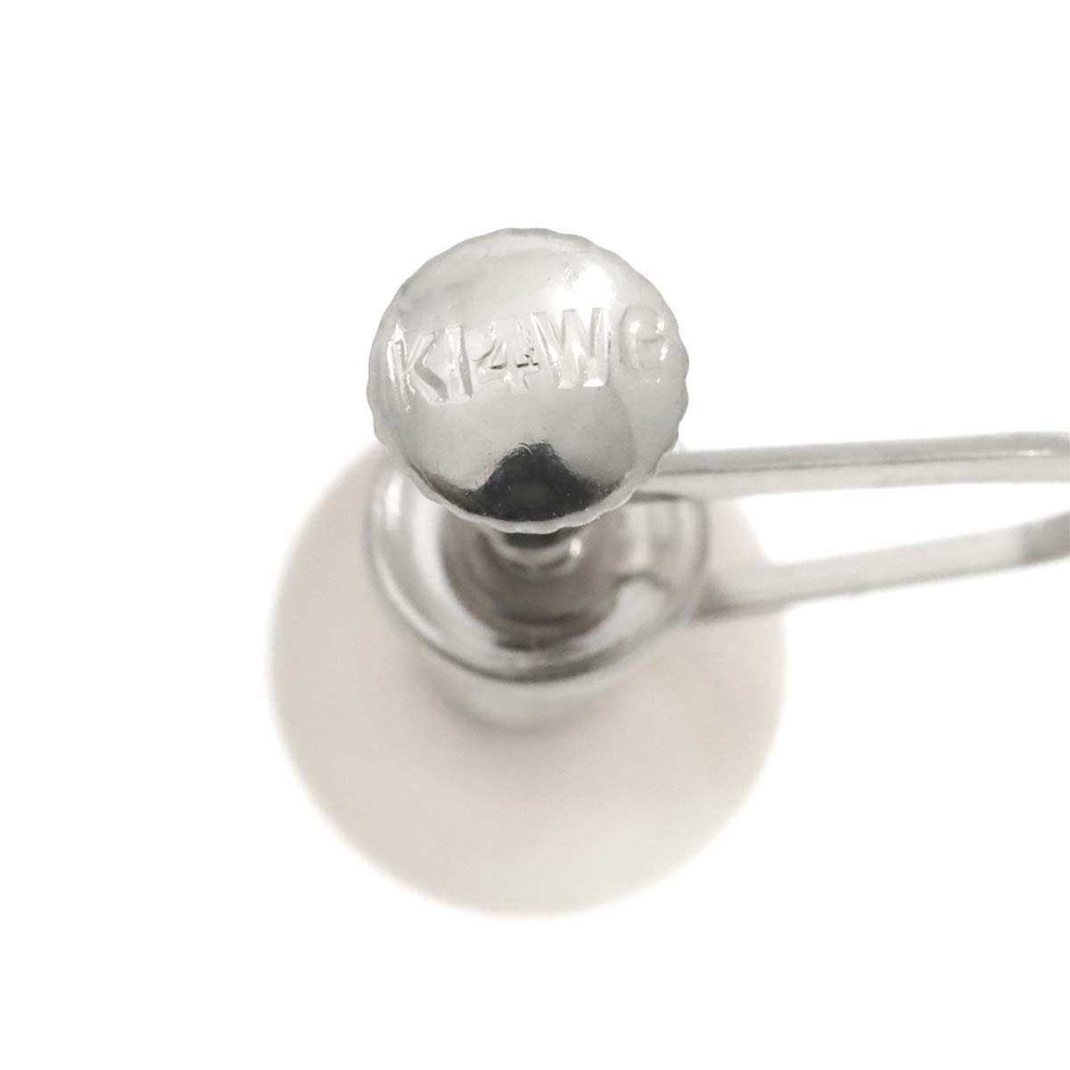 Akoya Pearl 7.5mm Earrings 14K K14 WG White Gold 585