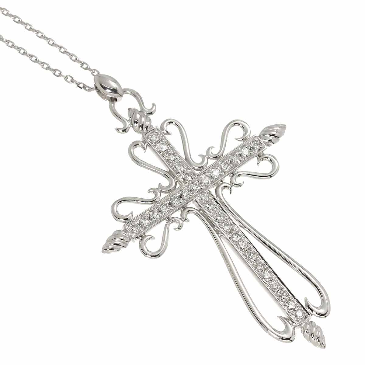 Diamond 0.62ct Necklace 18K WG White Gold 750