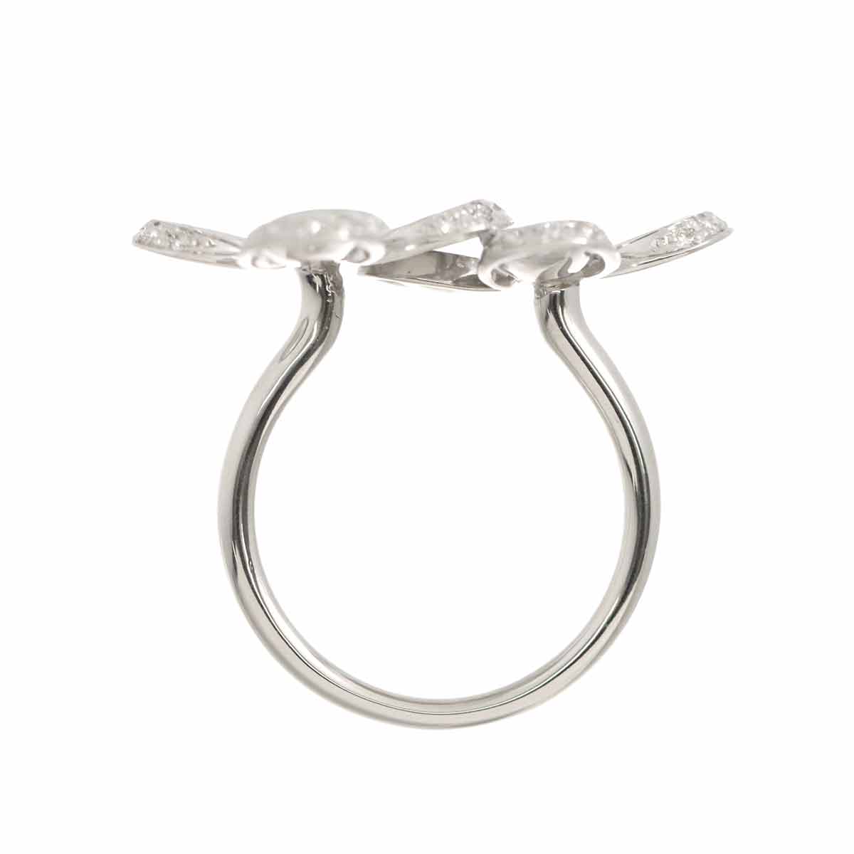 Diamond 0.22ct/0.24ct Ring 18K K18 WG White Gold size6(US)