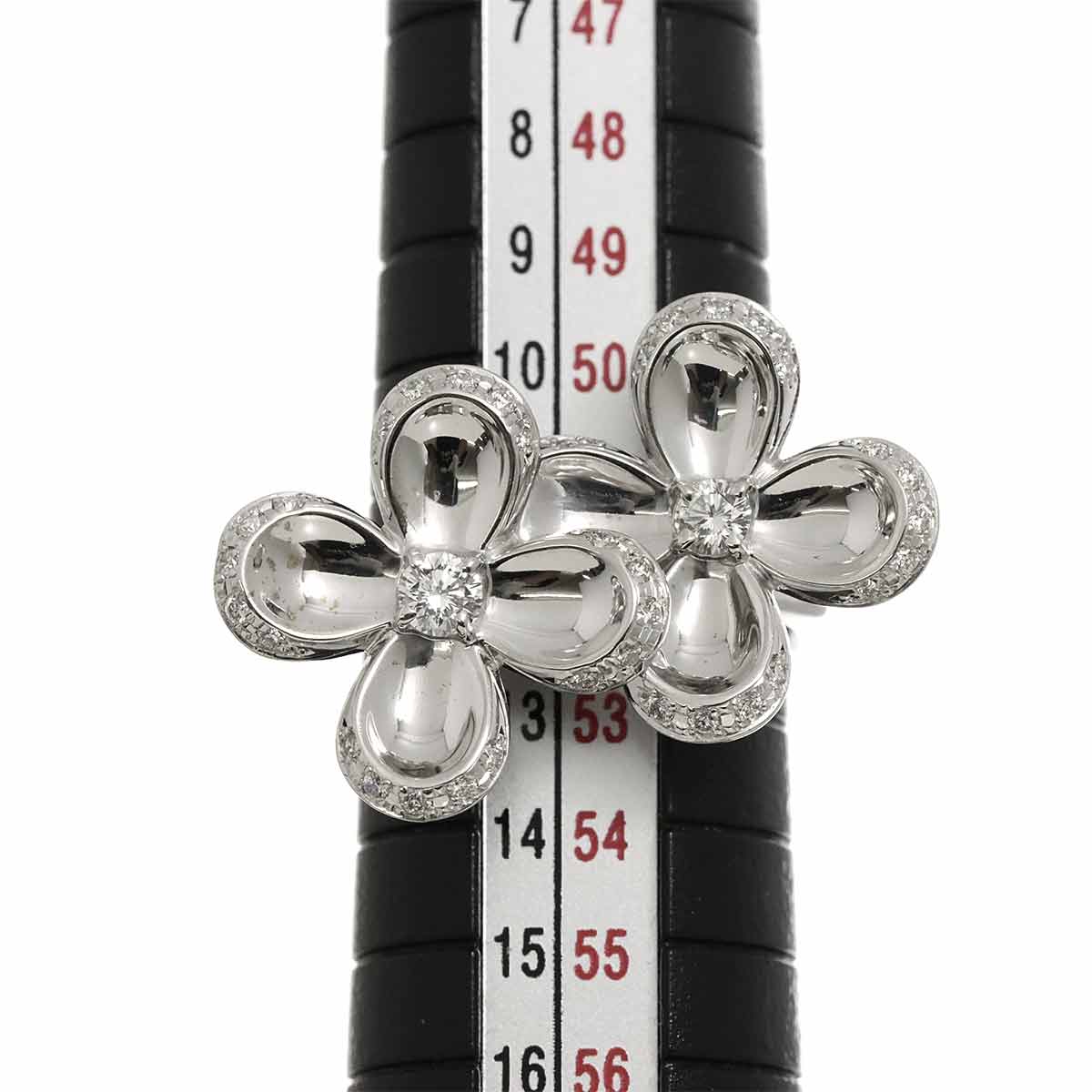 Diamond 0.22ct/0.24ct Ring 18K K18 WG White Gold size6(US)