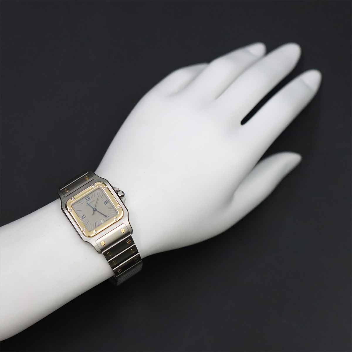 Santos Galbee LM W20023C4 750 YG Gray Dial Mens Watch