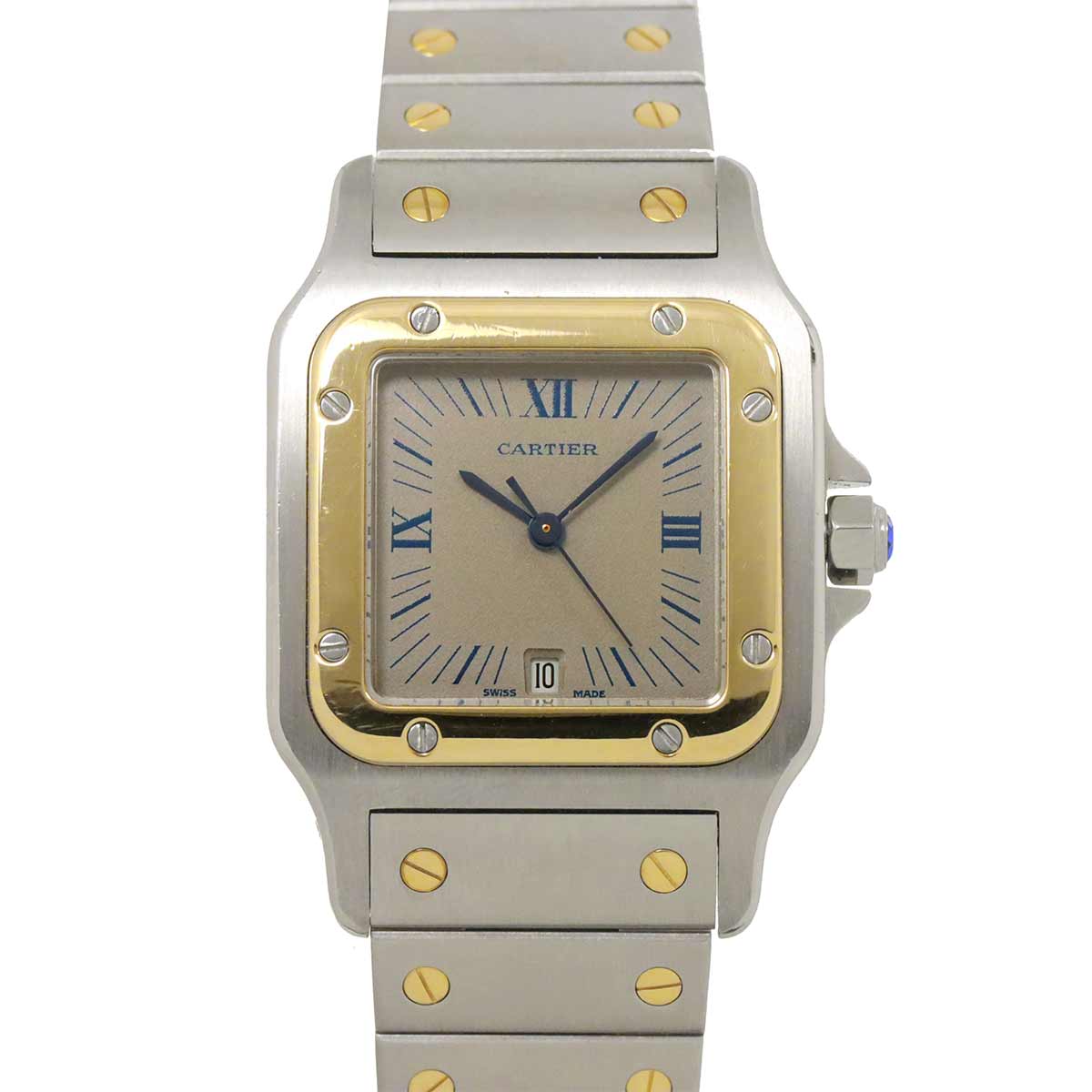 Santos Galbee LM W20023C4 750 YG Gray Dial Mens Watch