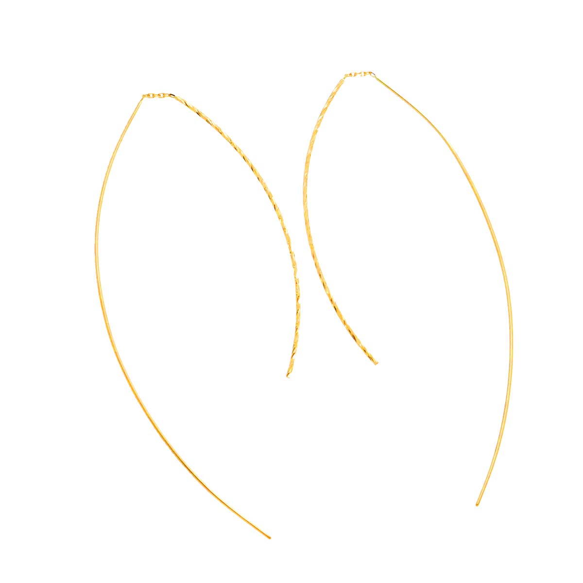 Hook Earrings Pierced K18 YG 750