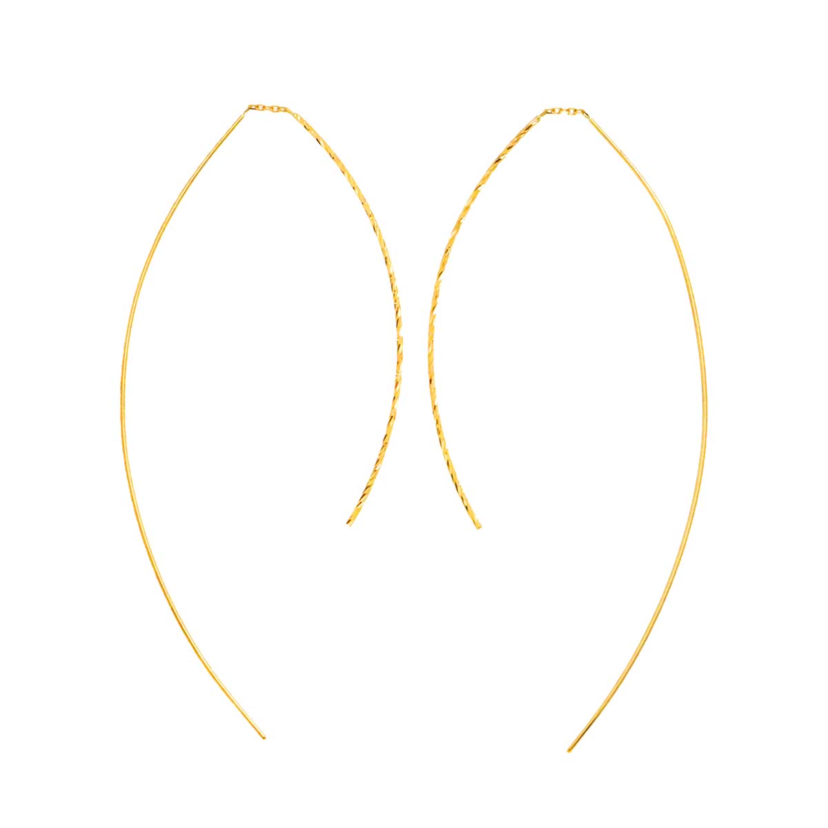 Hook Earrings Pierced K18 YG 750