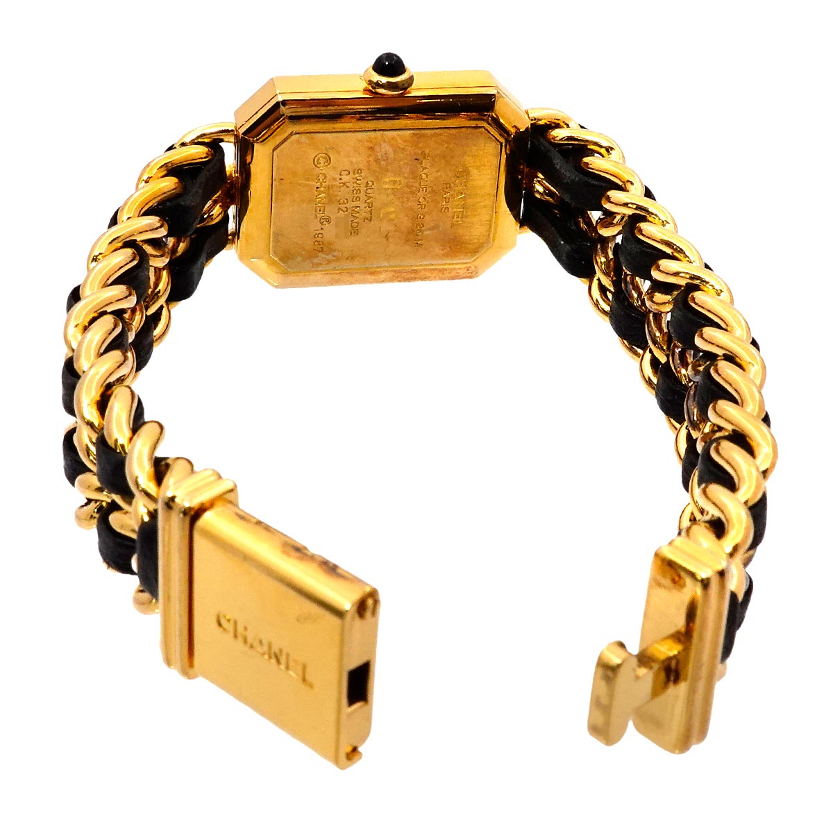 Premiere Size L H0001 Vintage Quartz Black Dial Ladies Watch