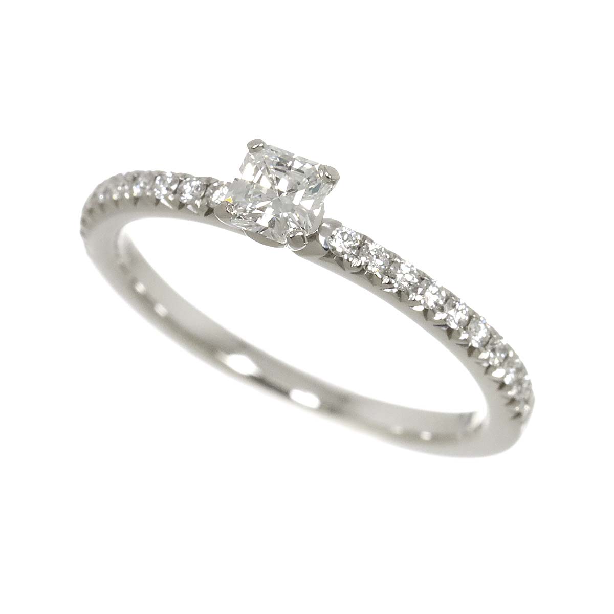 T True Diamond 0.19ct 0.09ct Ring Pt 4.5(US)