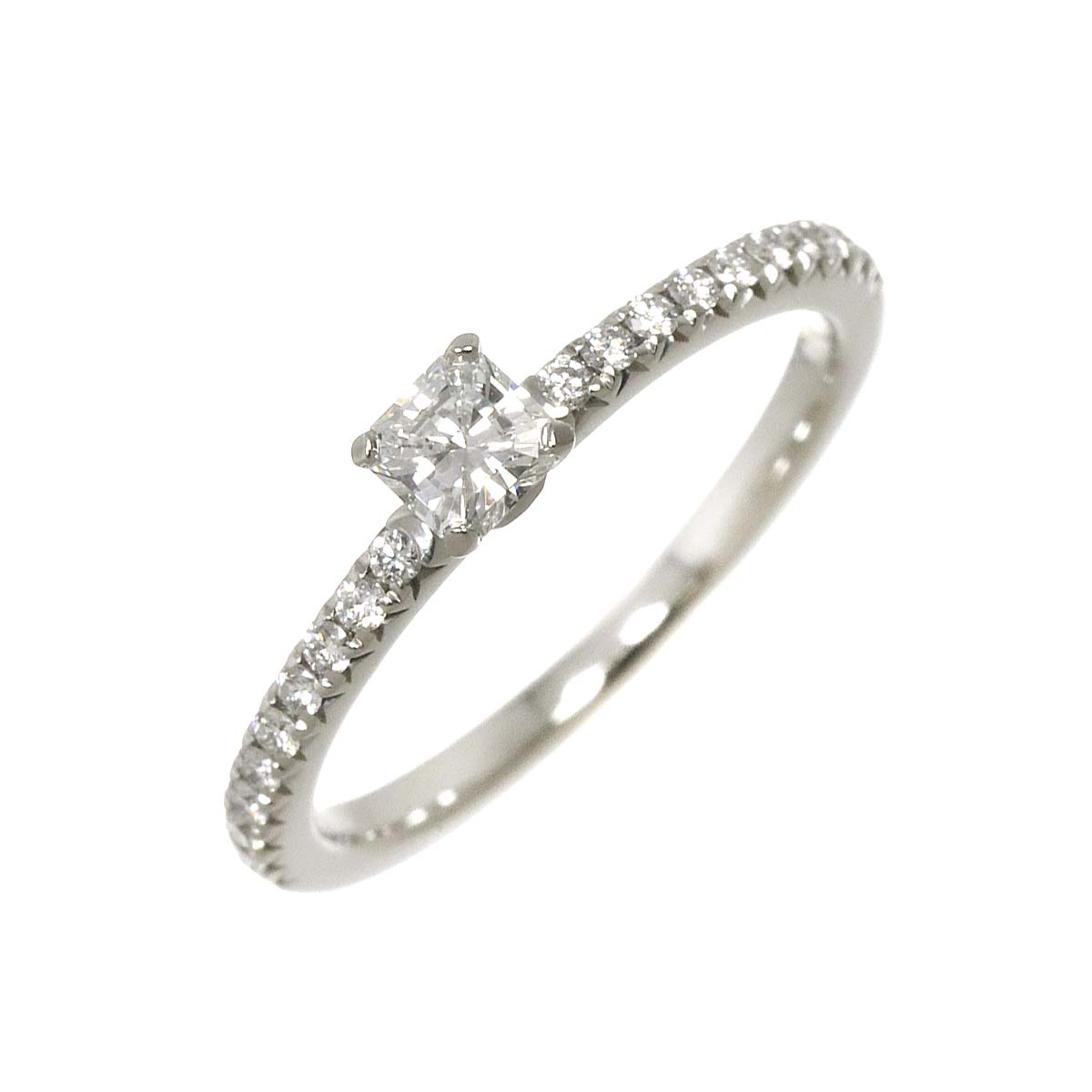 T True Diamond 0.19ct 0.09ct Ring Pt 4.5(US)
