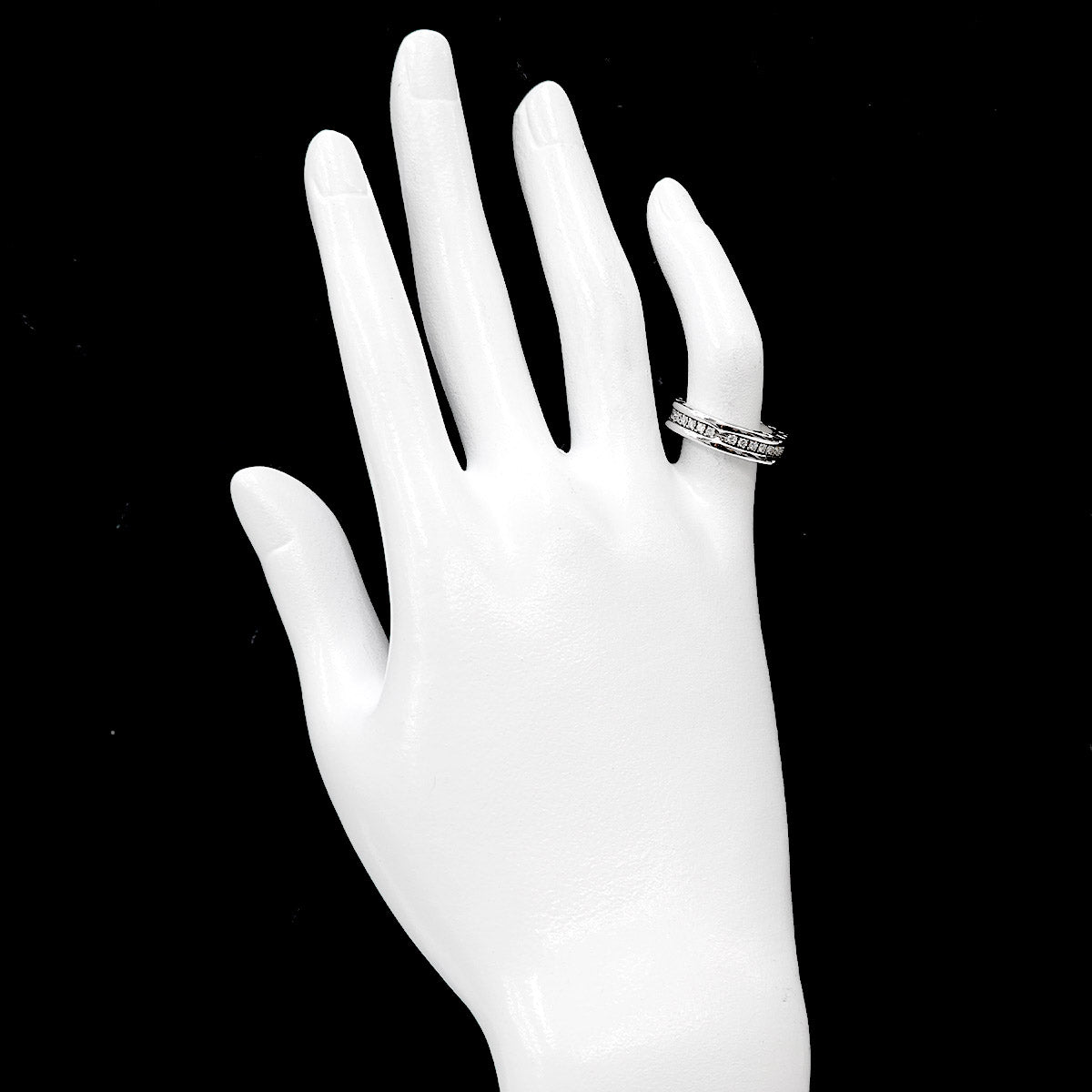 BVLGARI B-zero1 Band Diamond Ring 18K WG 750 size48 4.5(US)