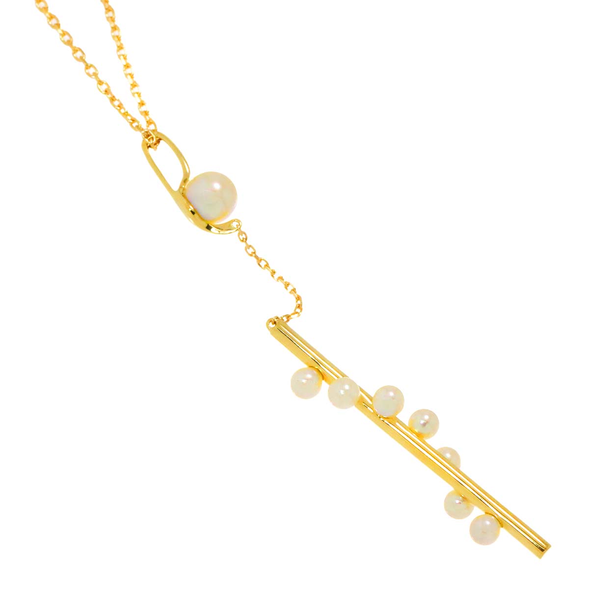 Akoya Pearl 5.2-2.9mm Necklace 18K YG 750