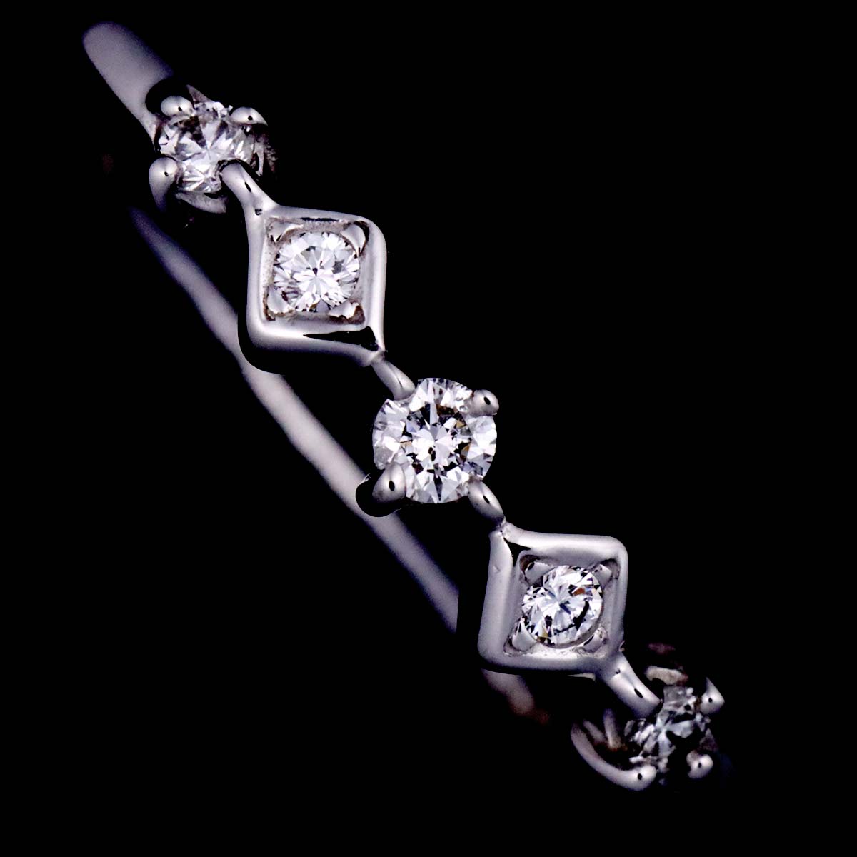 TASAKI Diamond 0.07ct Ring 14K White Gold 585 Size5.5-5.75(US)