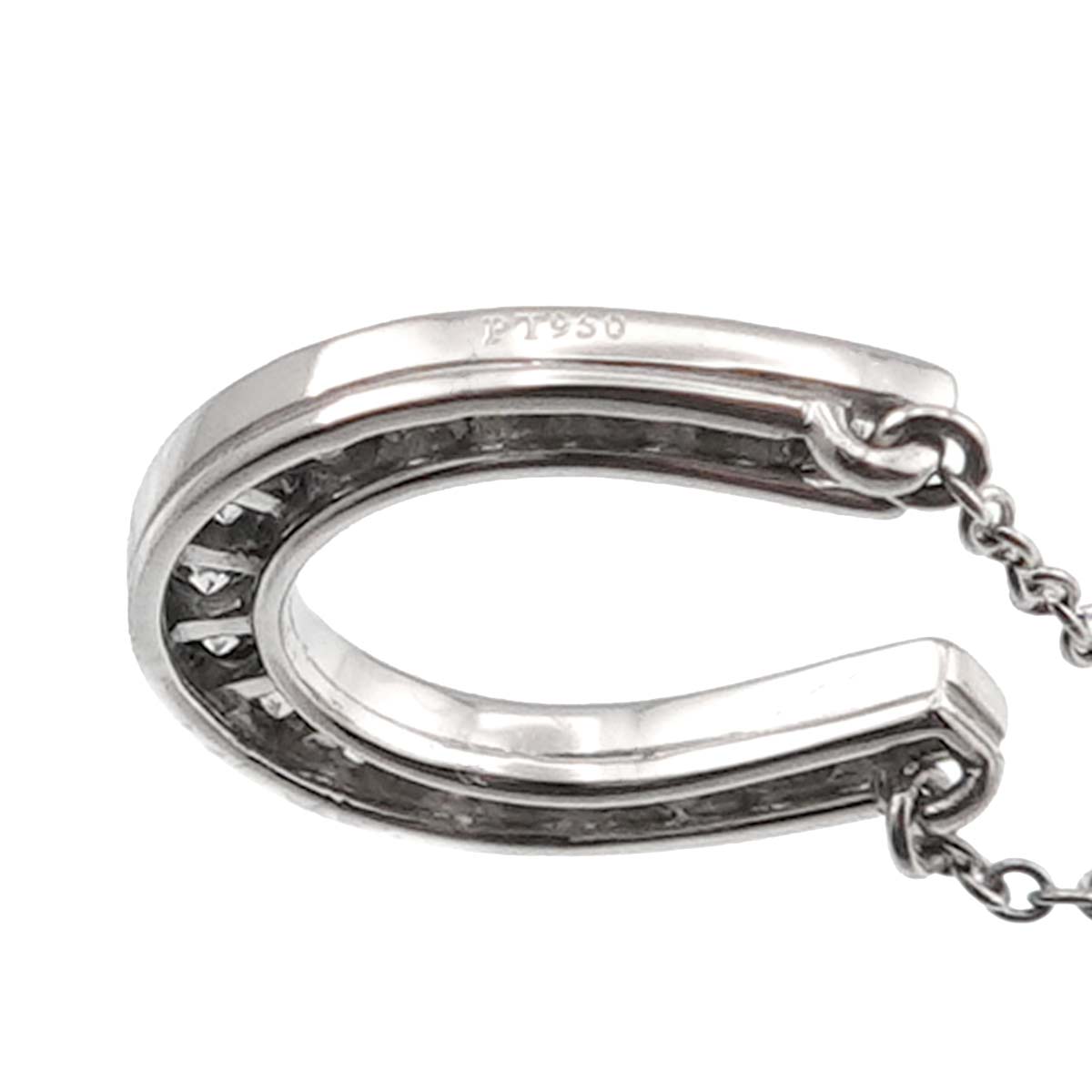 Horseshoe Diamond Necklace Platinum