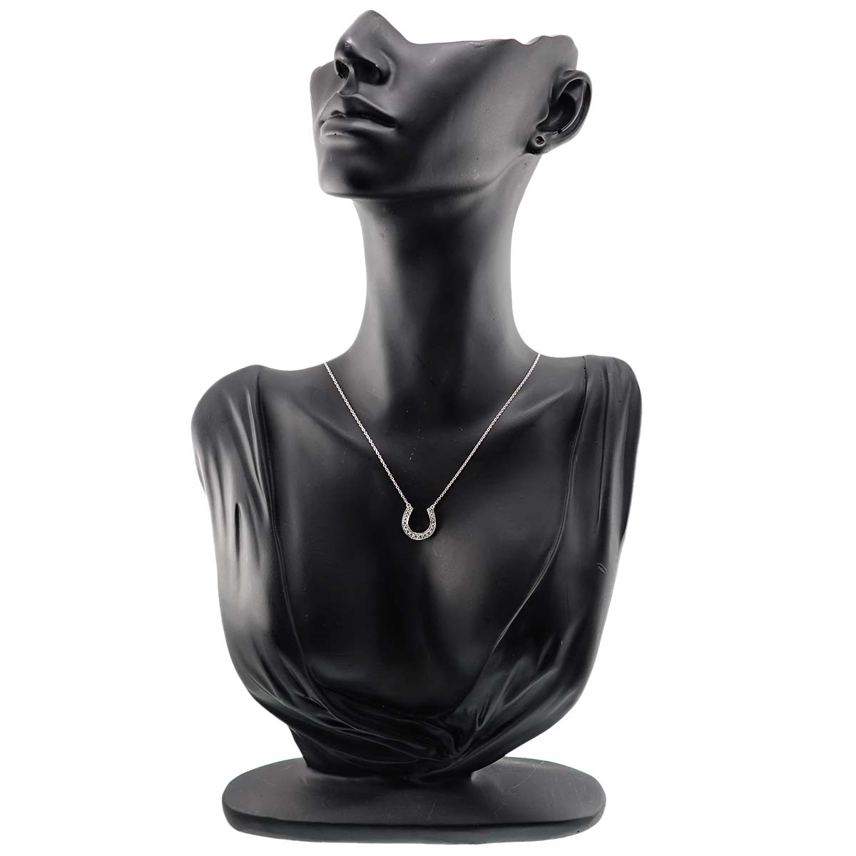 Horseshoe Diamond Necklace Platinum