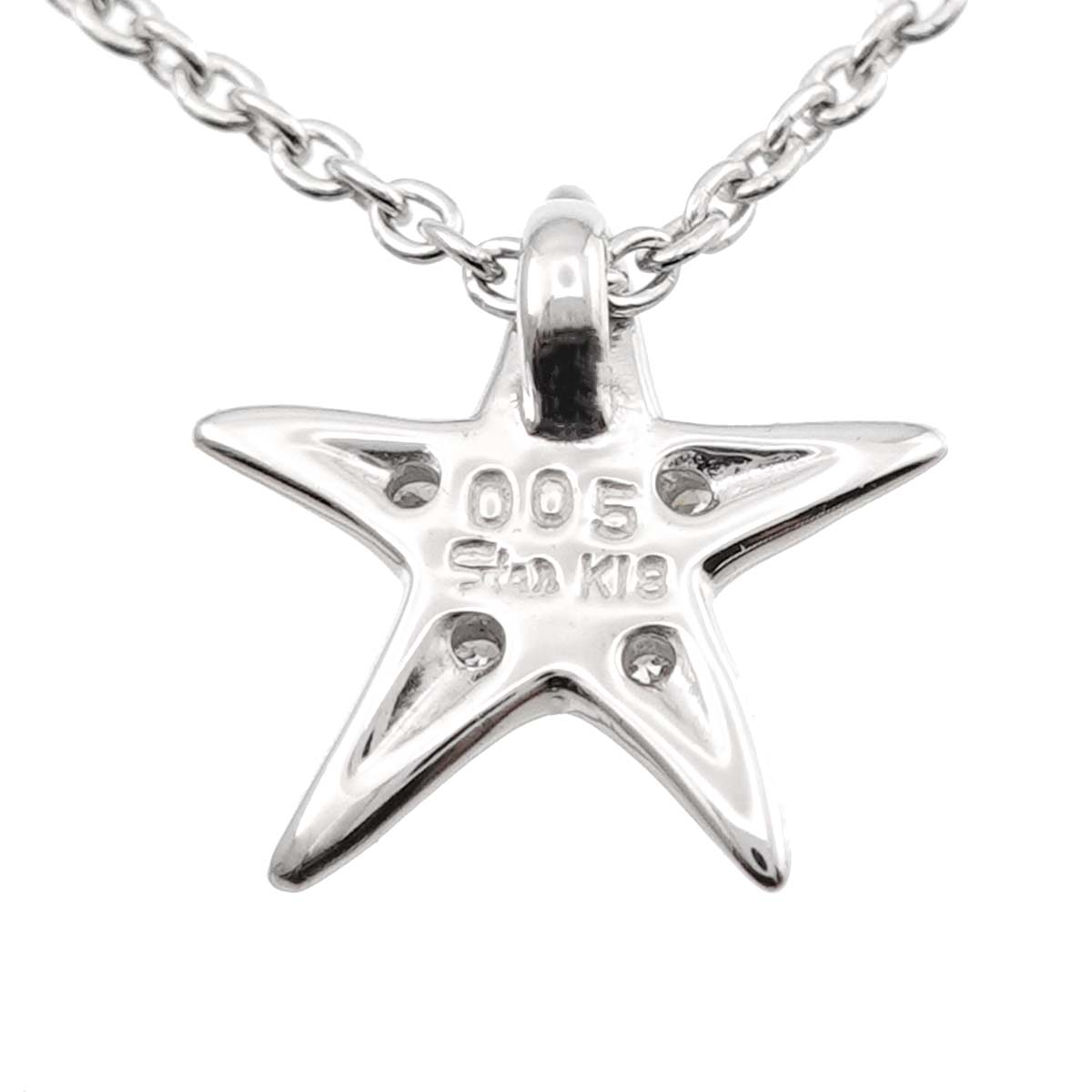 Star Diamond 0.05ct Necklace 18K WG 750