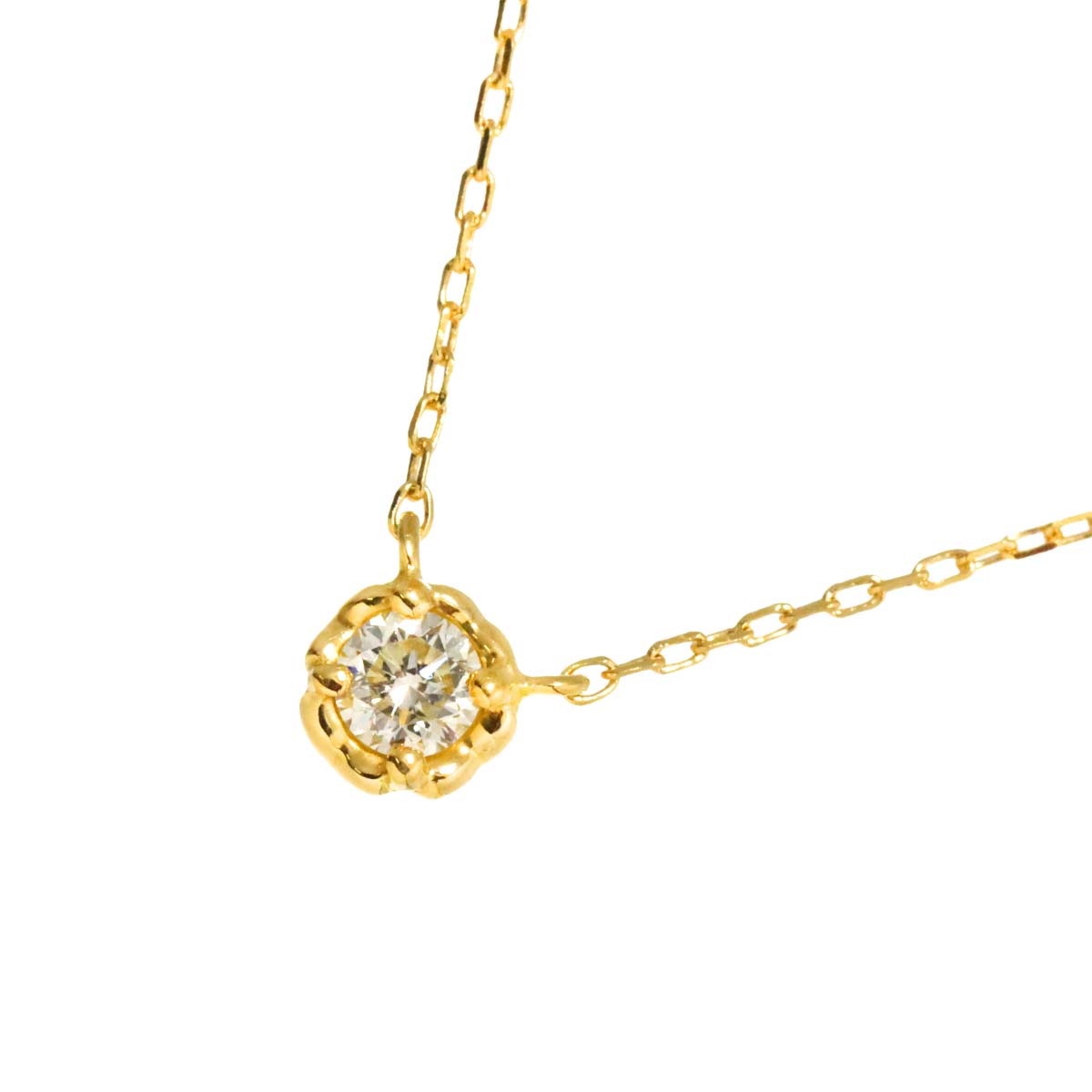 Diamond Necklace 18K Yellow Gold 750