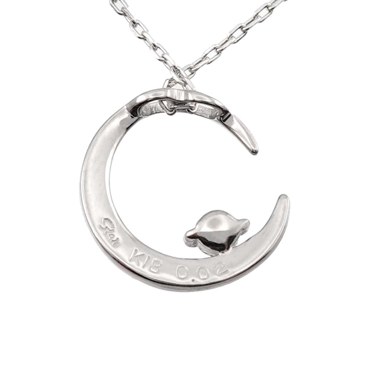 Diamond 0.02ct Necklace 18K WG 750