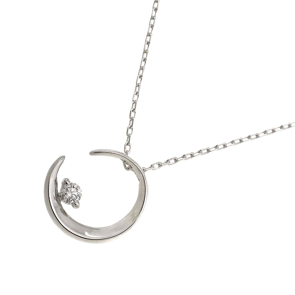 Diamond 0.02ct Necklace 18K WG 750