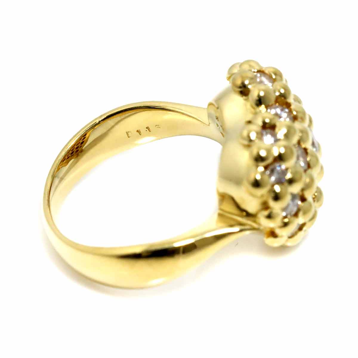Diamond 1.16ct Ring 18K YG Yellow Gold 750 6-6.25(US)